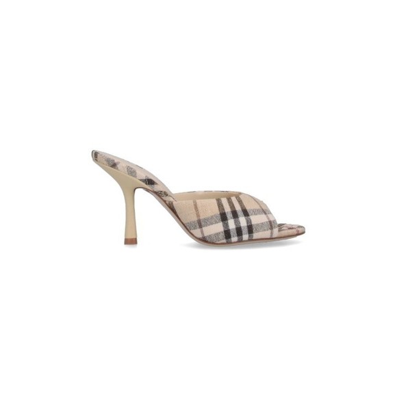 Burberry Check Pumps Sandals – Beige - NWT - Picture 1 of 5